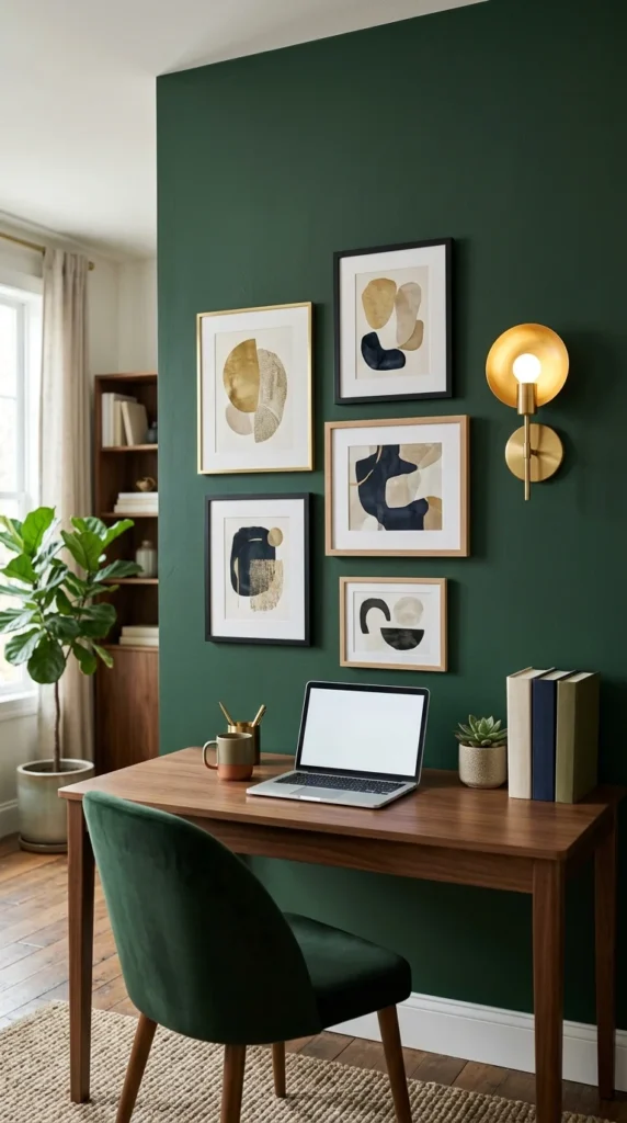 Accent Wall home offie ideas