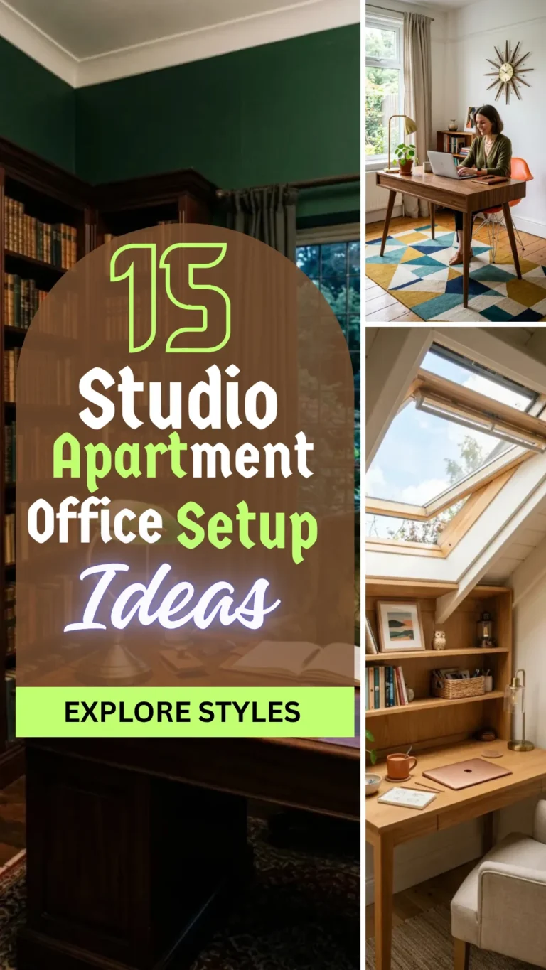 15 Studio Apartment Office Setup Ideas for Maximum Space