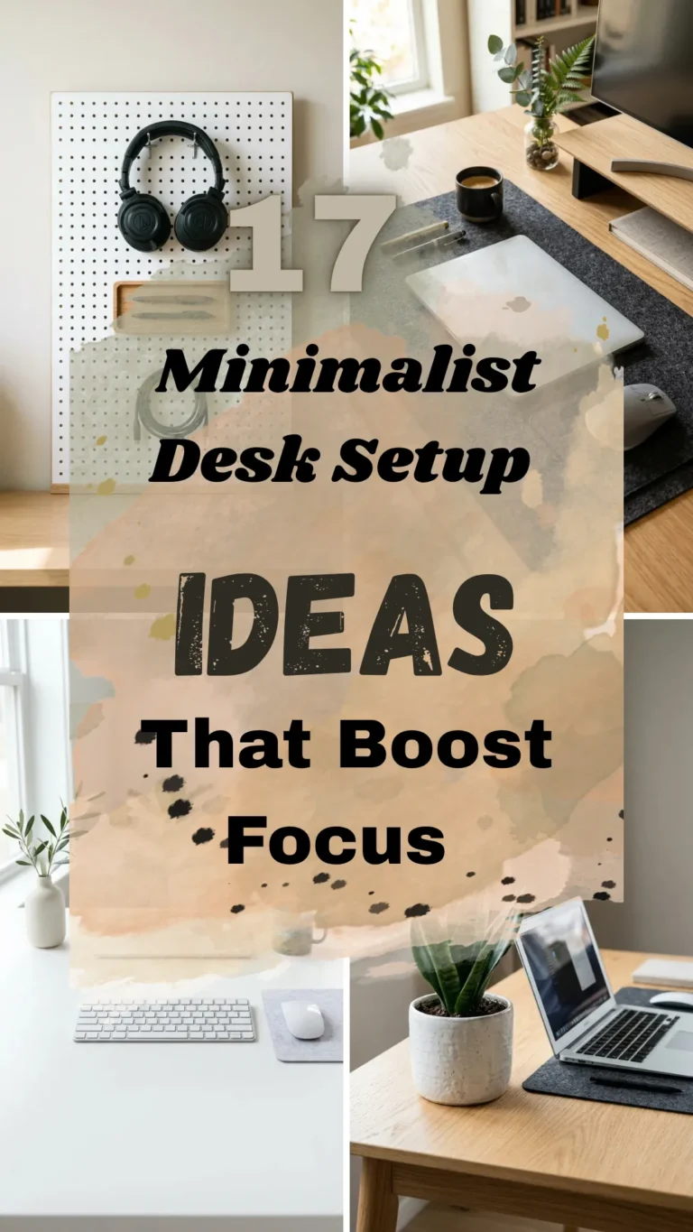 17 Minimalist Desk Setup Ideas That Boost Focus and Productivity