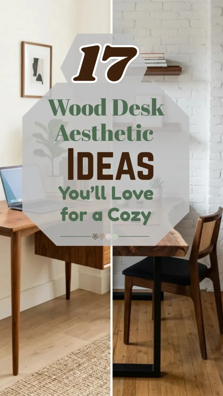 17 Wood Desk Aesthetic Ideas You’ll Love for a Cozy Home Office