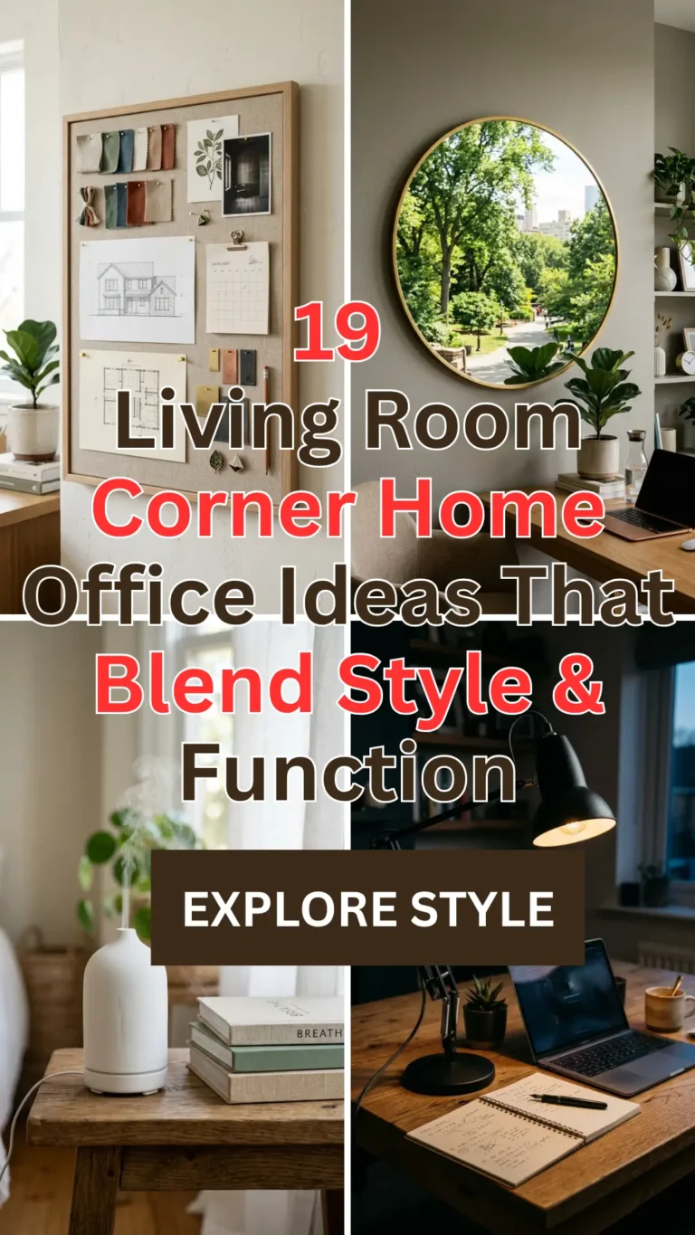 19 Living Room Corner Home Office Ideas That Blend Style & Function