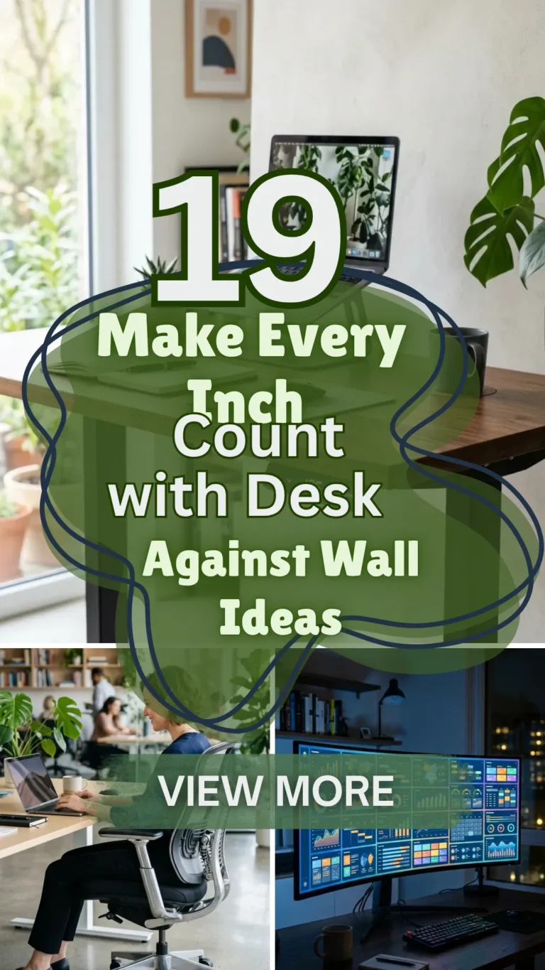 19 Make Every Inch Count with Desk Against Wall Ideas You’ll Love
