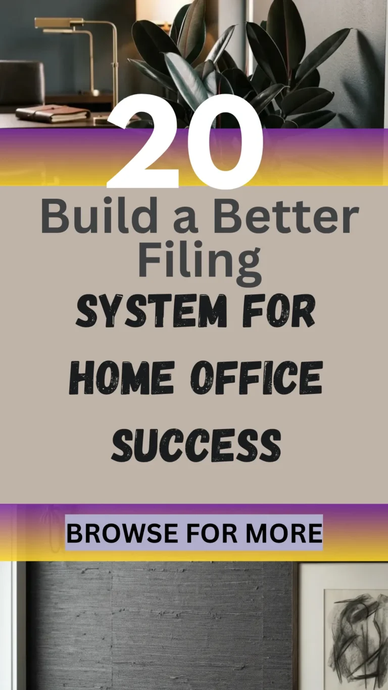 20 Build a Better Filing System for Home Office Success