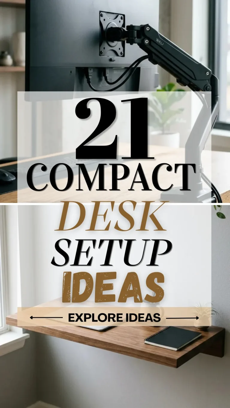 21 Compact Desk Setup Ideas for a Clean & Productive Workspace