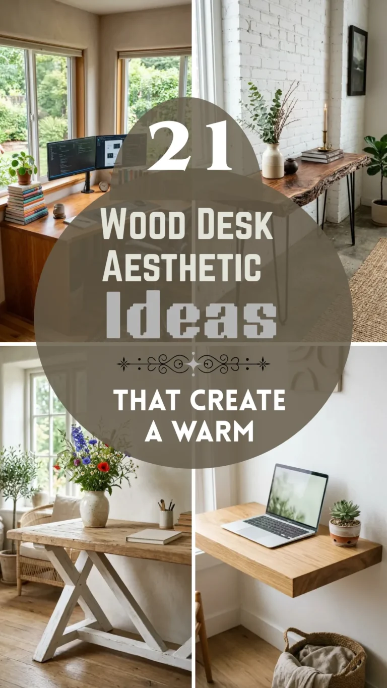 21 Wood Desk Aesthetic Ideas That Create a Warm & Stylish Workspace