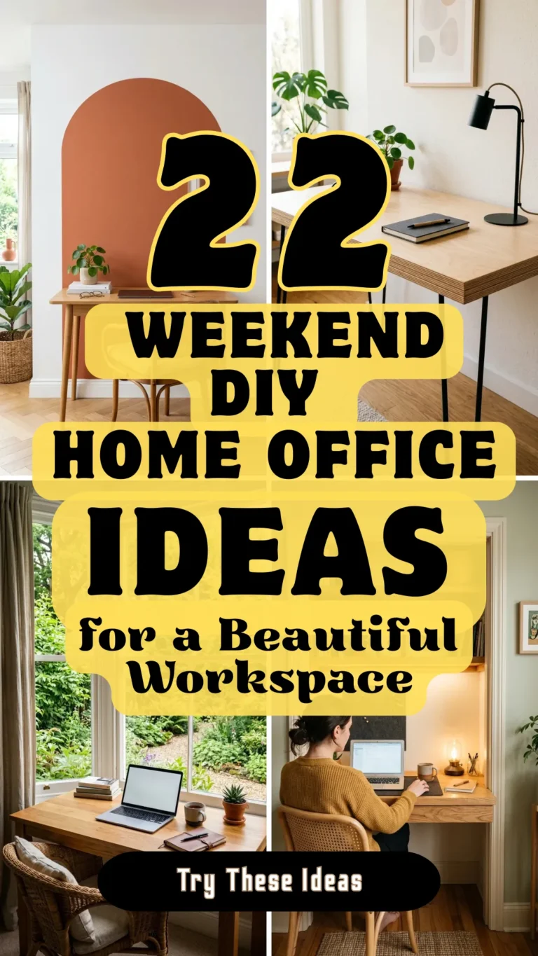22 Weekend DIY Home Office Ideas for a Beautiful Workspace