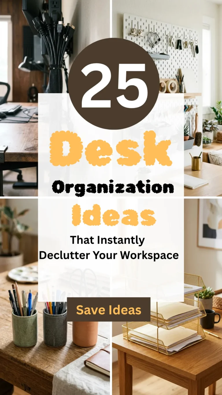 25 Desk Organization Ideas That Instantly Declutter Your Workspace