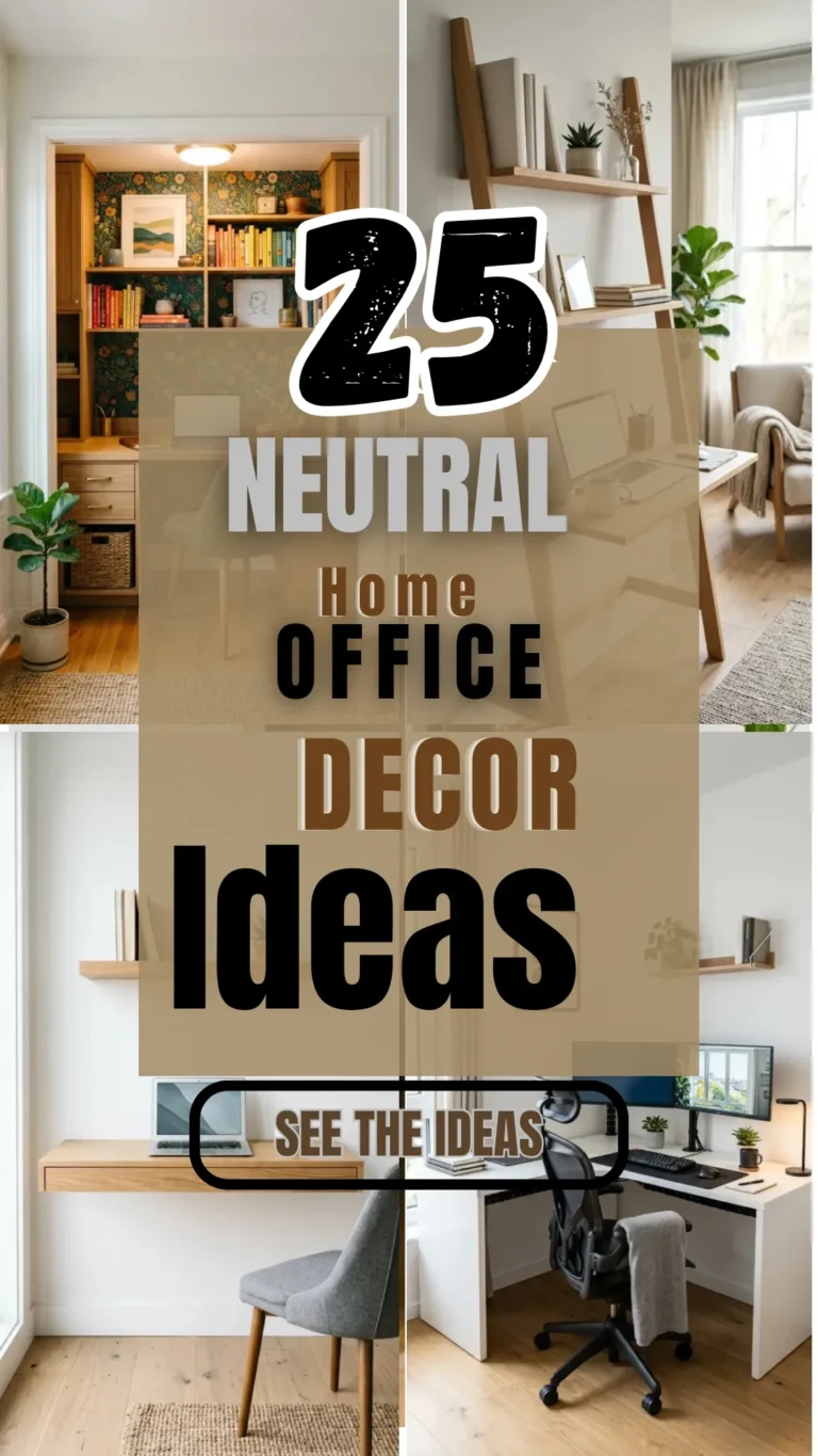 25 Neutral Home Office Decor Ideas for a Calm Everyday Workspace