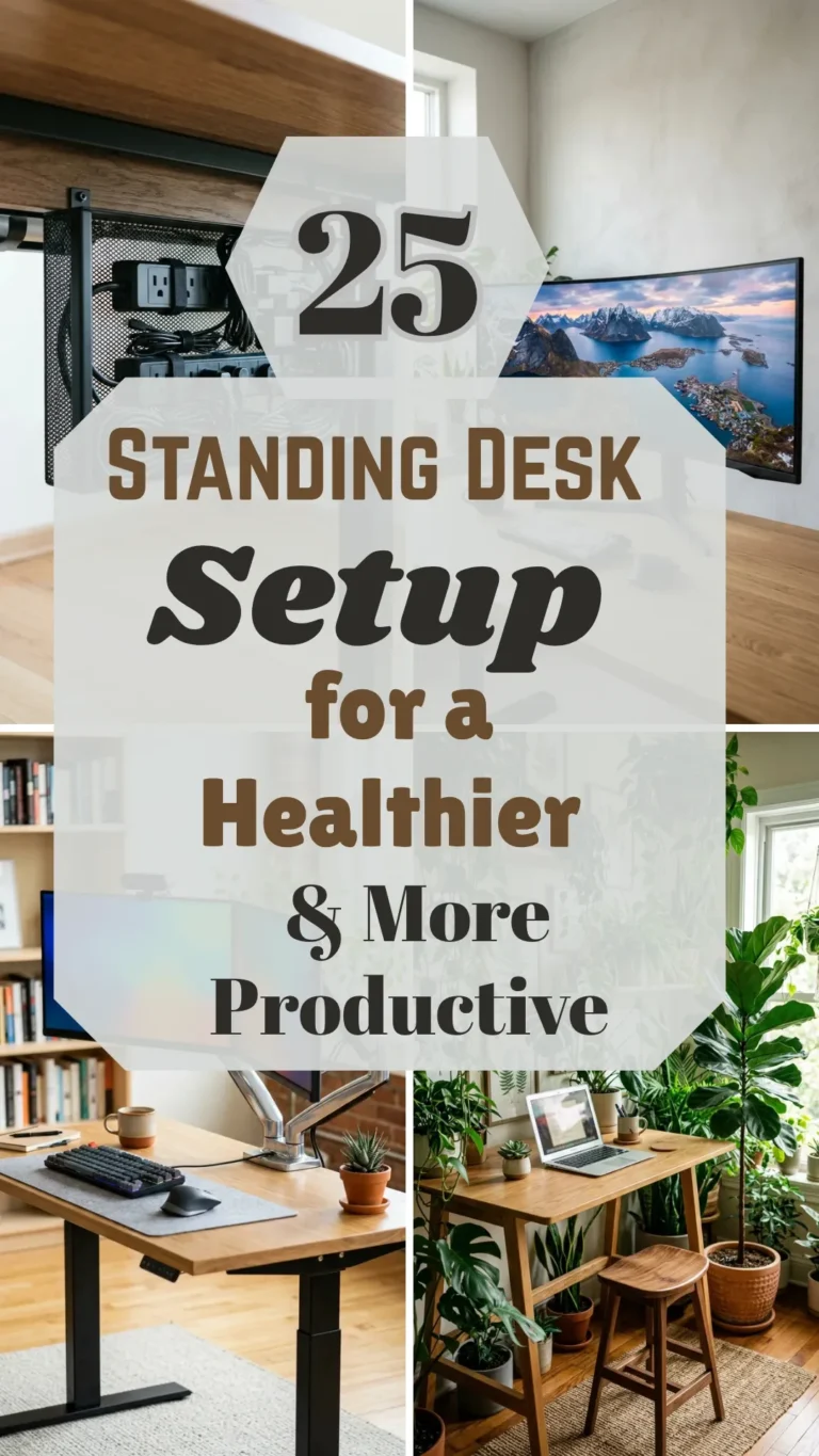 25 Standing Desk Setup Ideas for a Healthier & More Productive Workspace