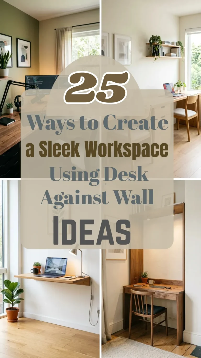 25 Ways to Create a Sleek Workspace Using Desk Against Wall Ideas
