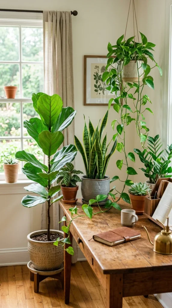 Indoor Plants home office ideas