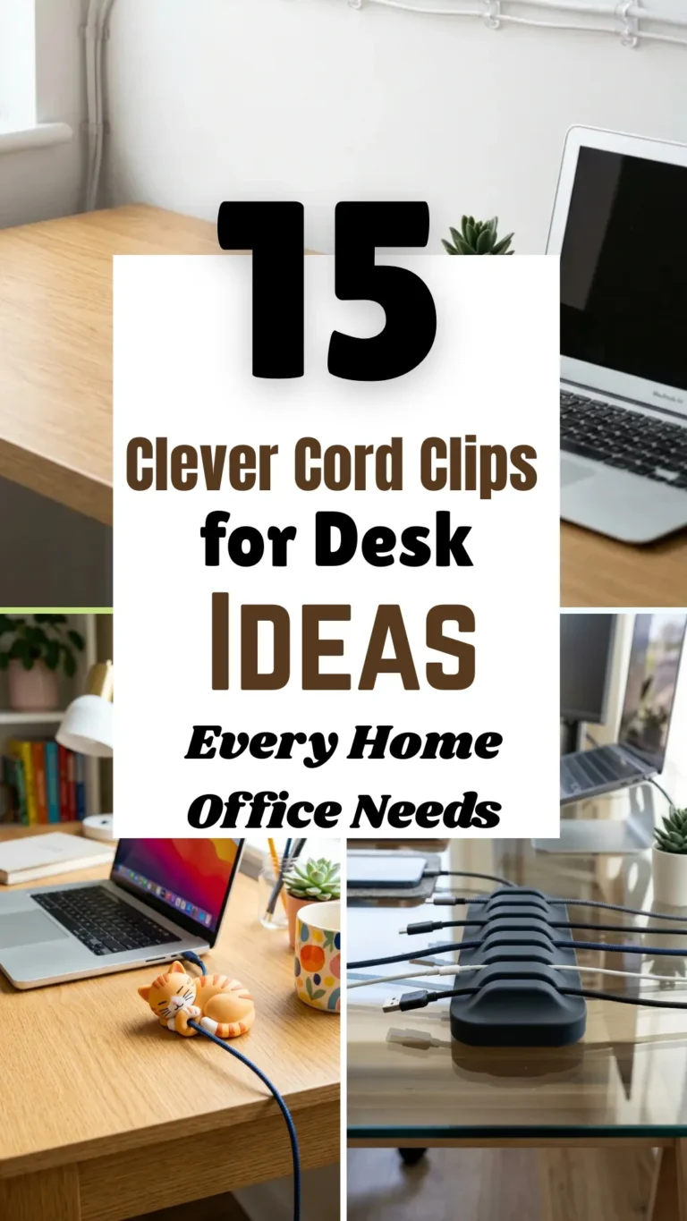 15 Clever Cord Clips for Desk Ideas Every Home Office Needs