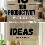 18 Add Productivity with Office Nook in Kitchen Ideas That Look Built-In
