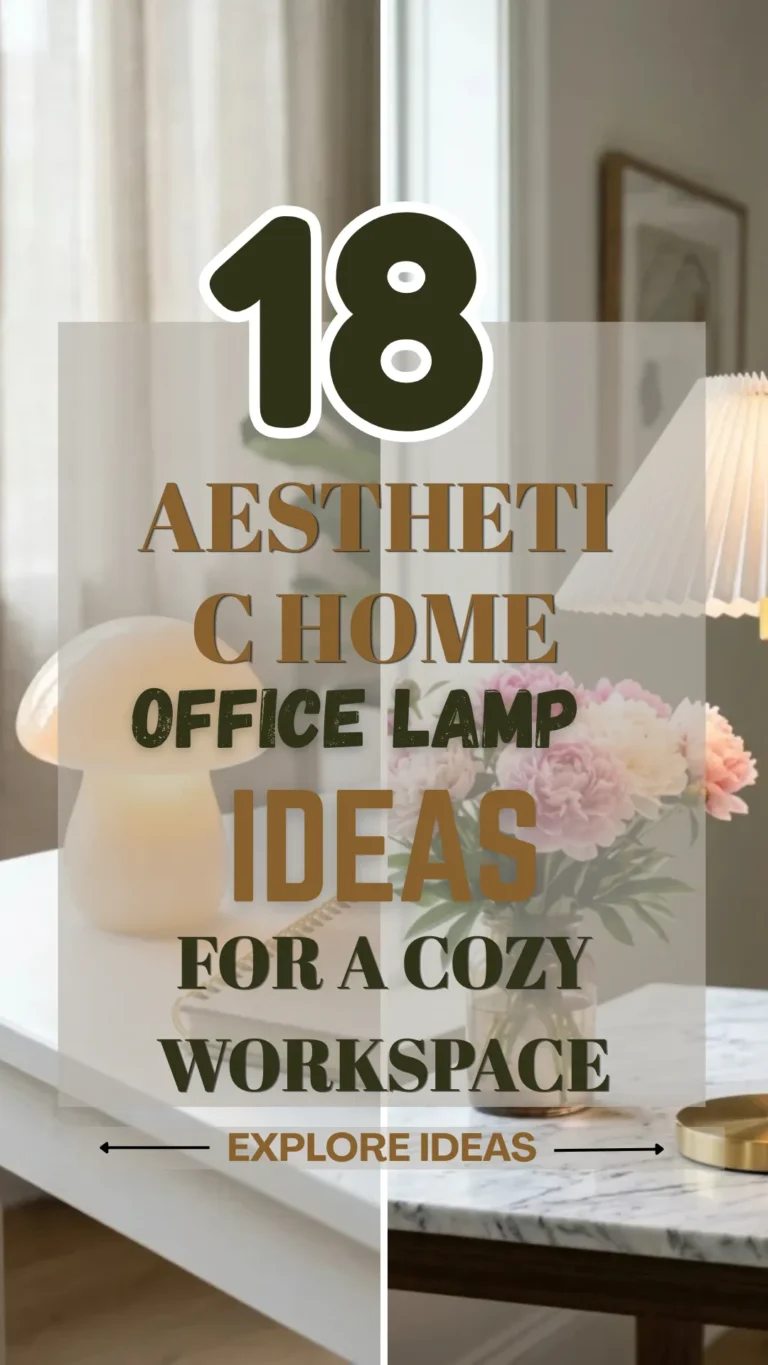 18 Aesthetic Home Office Lamp Ideas for a Cozy Workspace