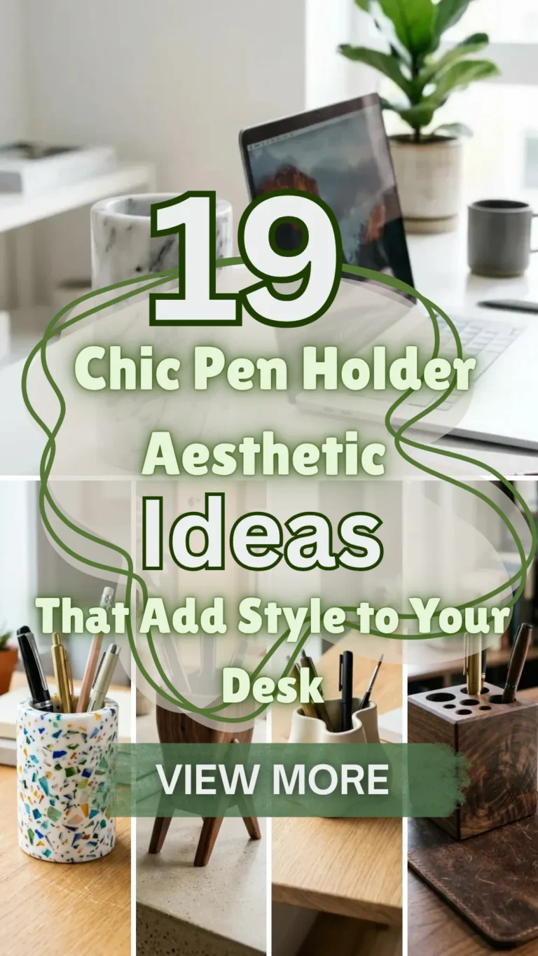 19 Chic Pen Holder Aesthetic Ideas That Add Style to Your Desk