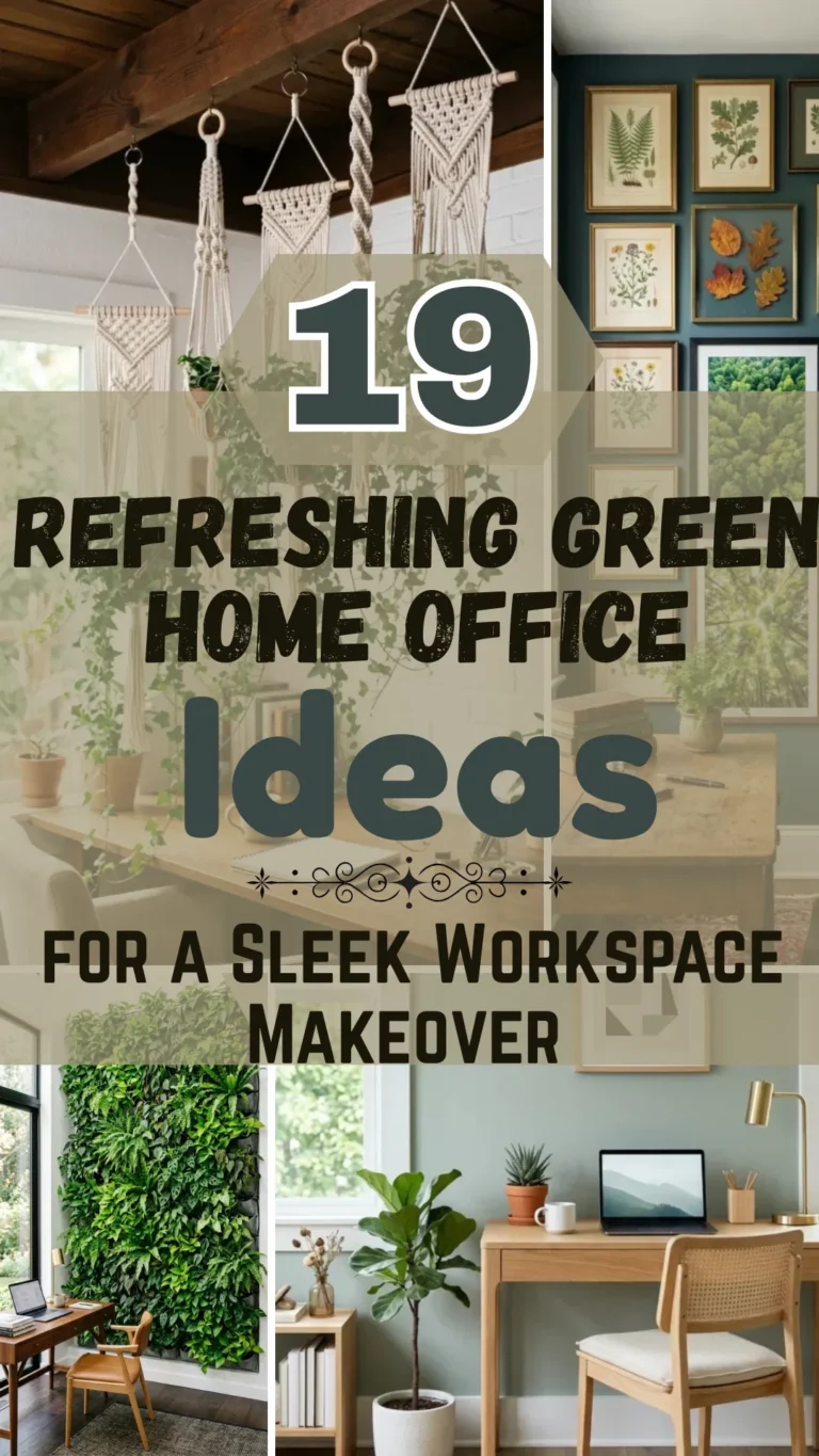 19 Refreshing Green Home Office Ideas for a Healthier Workspace