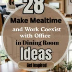 28 Make Mealtime and Work Coexist with Office in Dining Room Ideas