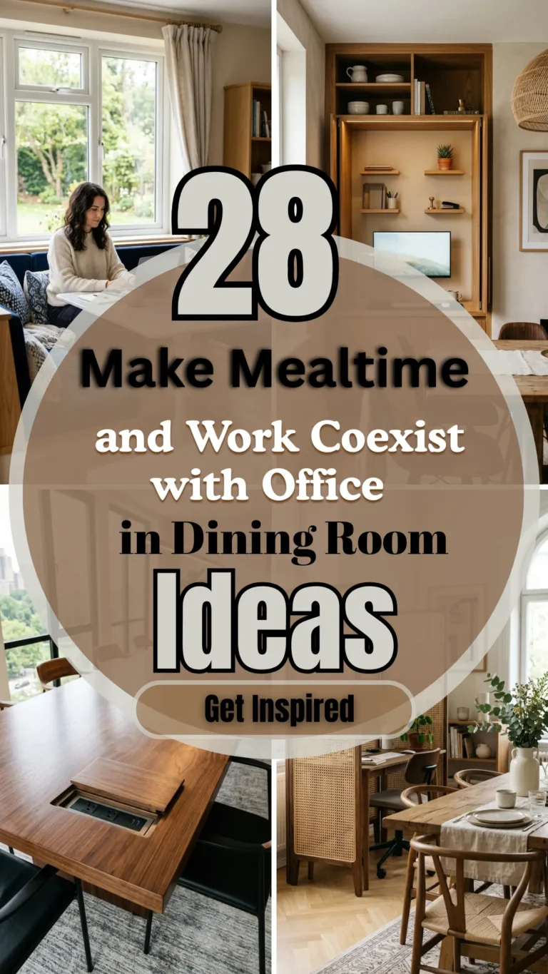 28 Make Mealtime and Work Coexist with Office in Dining Room Ideas